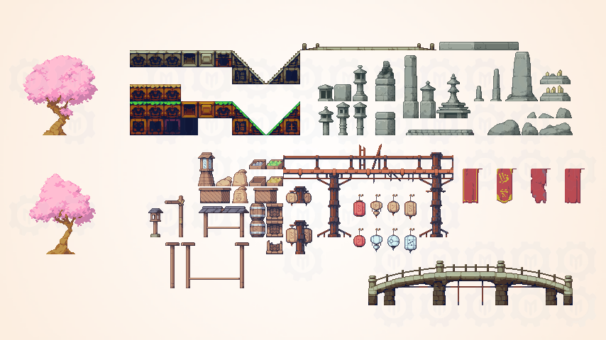 Japanese Tiles - Ghost of Ninja