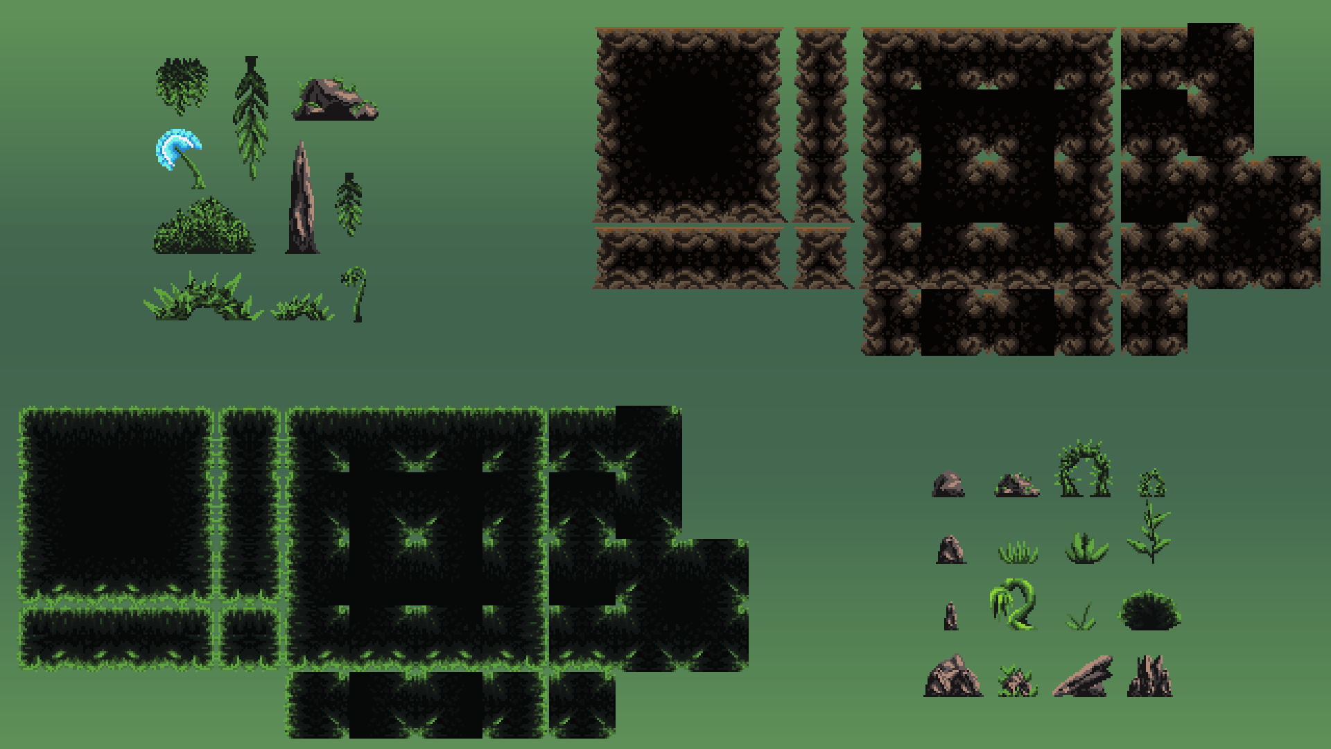 Moss Cave - Full Tileset